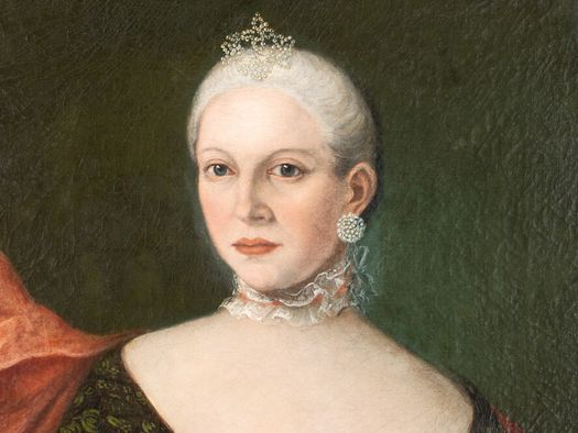 Das Gemälde von Maria Albertine Goos hängt im Schloß Broich.